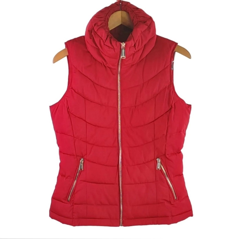 Calvin Klein Vibrant Red Quilted Vest